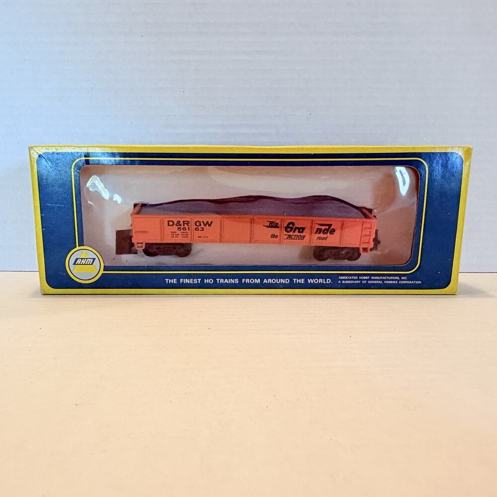 Vintage AHM HO Scale D&RGW #8730 40-ft Freight Train Gondola - With Box